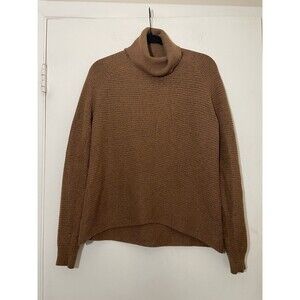 Khul Womens Small Solace Brown Turtleneck Sweater Gorpcore Hiking Outdoor Trail‎